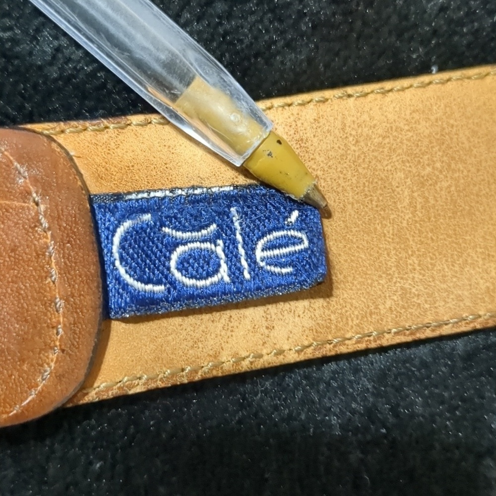 Cālé Genuine Lizard Skin Belt Size 32 (39") Brown Made in Spain - Picture 4 of 10